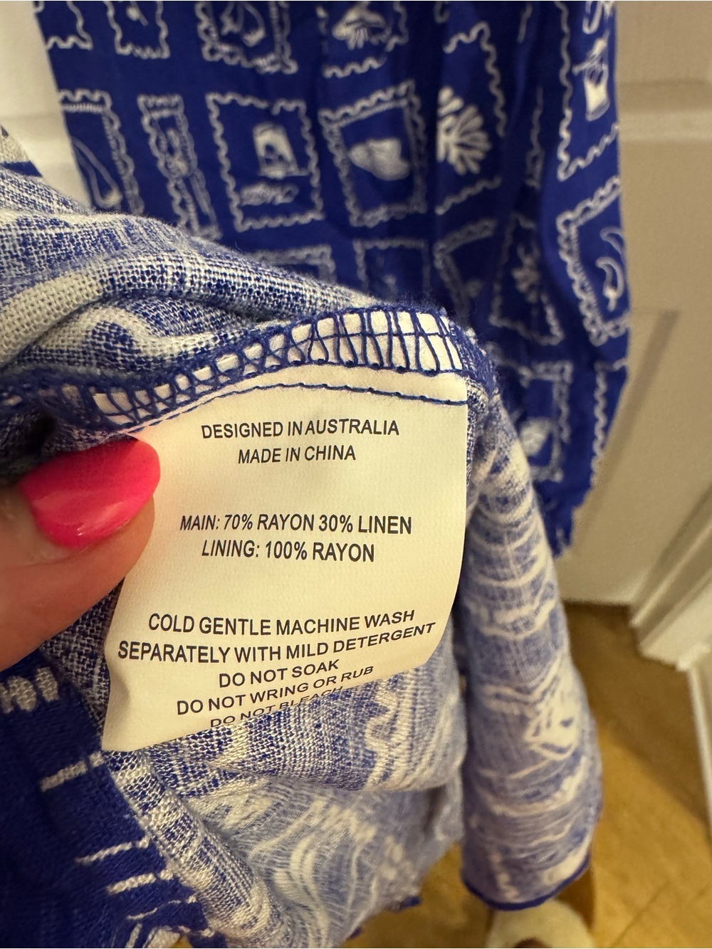 Blue Patterned Strapless Maxi Dress - Women - Picture 7 of 7